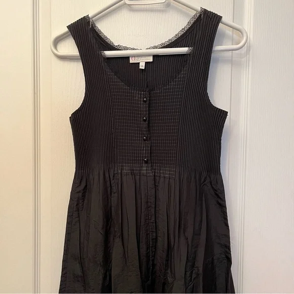 Deca De Vous a Nous Black Sleeveless Long Dress Couture France Size T2 = 8 - Picture 3 of 16